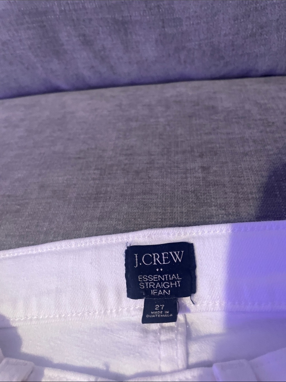 J. Crew White Straight-Leg Button-Fly Jeans - Picture 3 of 3